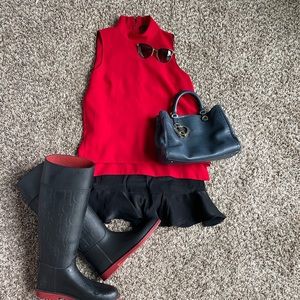 Zara red top